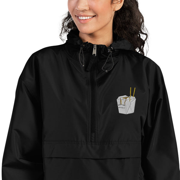 Noodle Gang NYC Embroidered Champion Packable Jacket
