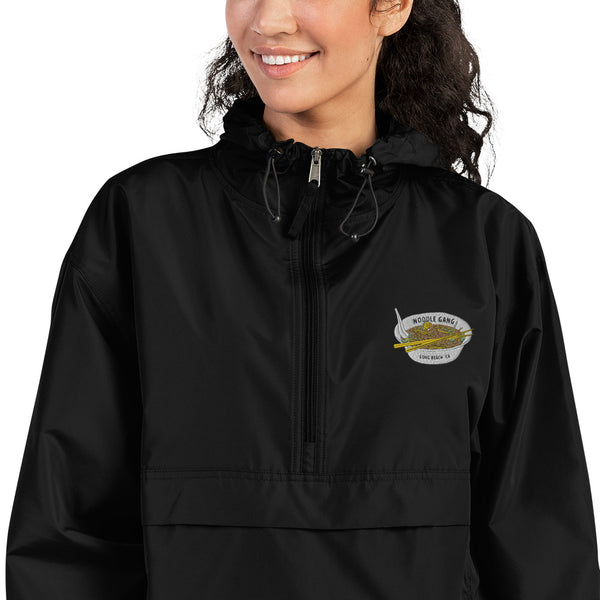 Noodle Gang Long Beach Embroidered Champion Packable Jacket