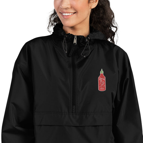 Noodle Gang Seattle Sriracha Embroidered Champion Packable Jacket